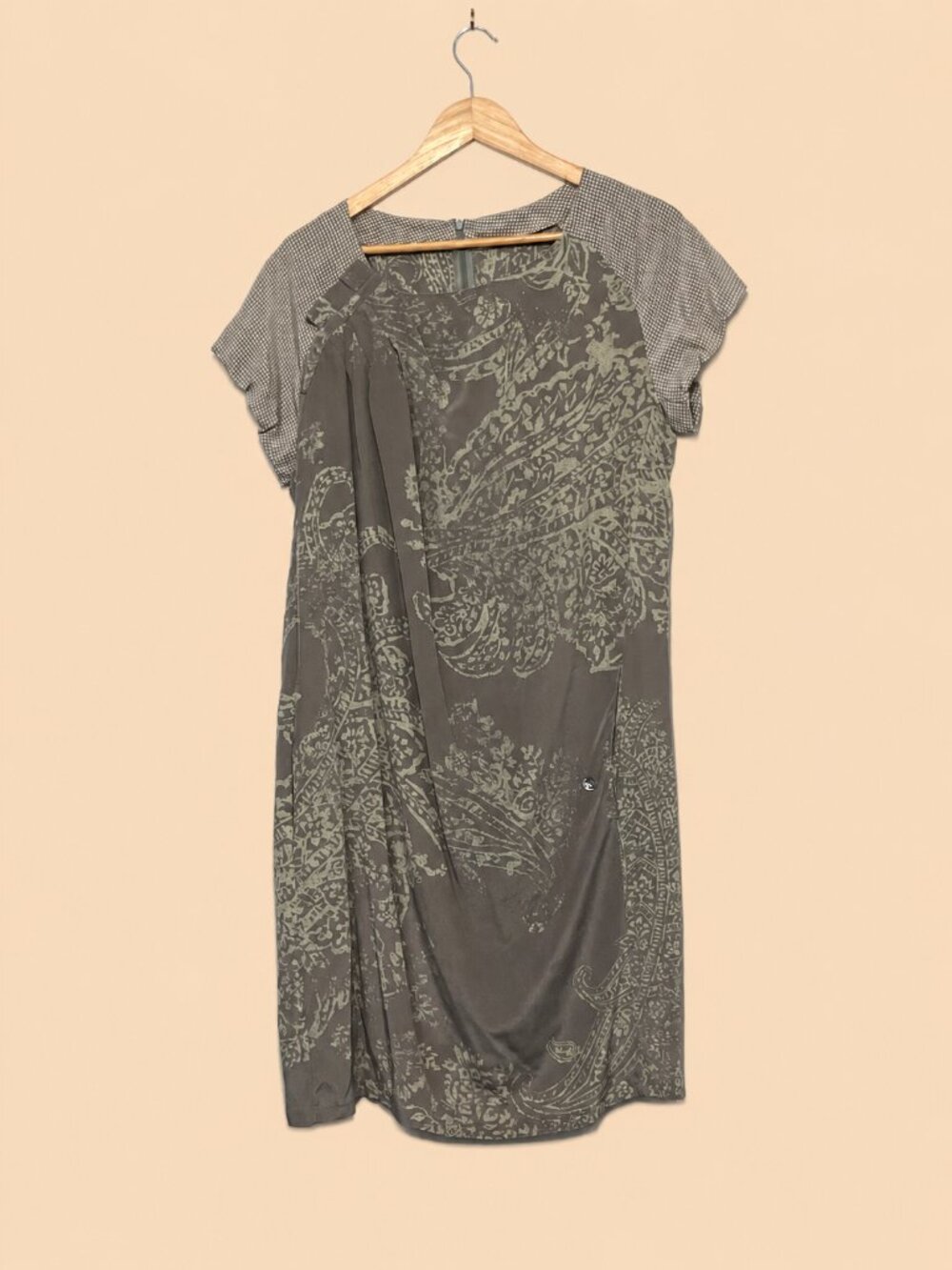 Marella Sport 100% Silk Italian Mid Length Dress with Belt 8 Size